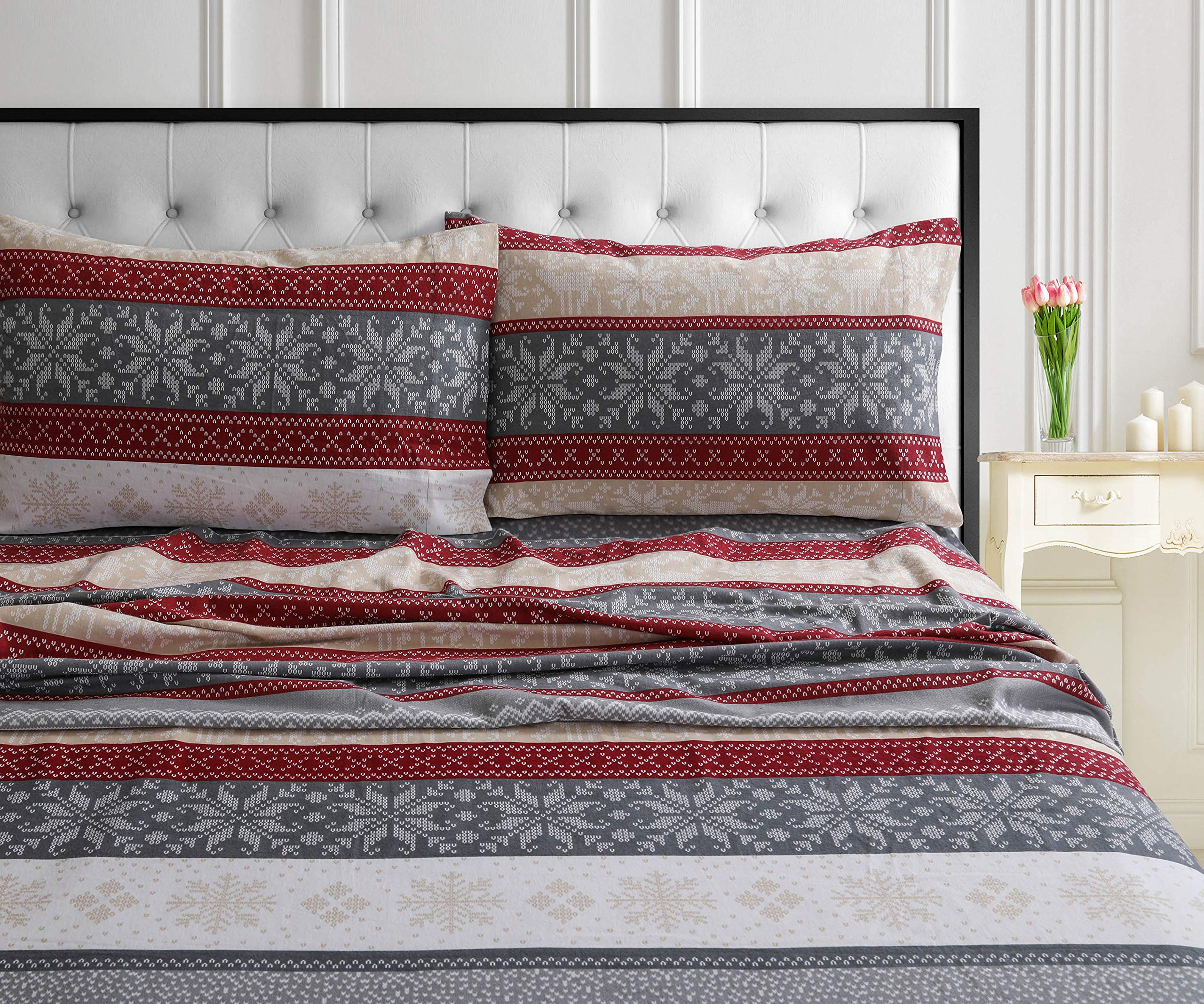 Amazon.com: Tribeca Living ALKN170SHEETFU Deep Pocket Sheet Set